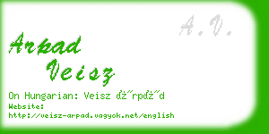 arpad veisz business card